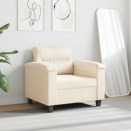 Vidaxl fauteuil 60 cm microvezelstof beige