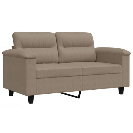 Vidaxl tweezitsbank 120 cm microvezelstof taupe