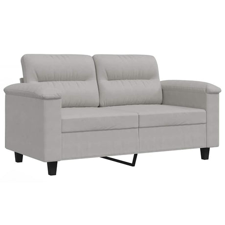 Vidaxl tweezitsbank 120 cm microvezelstof lichtgrijs