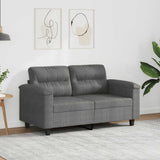 Vidaxl tweezitsbank 120 cm microvezelstof donkergrijs