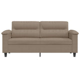 Vidaxl tweezitsbank 140 cm microvezelstof taupe