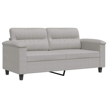 Vidaxl tweezitsbank 140 cm microvezelstof lichtgrijs