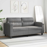 Vidaxl tweezitsbank 140 cm microvezelstof donkergrijs
