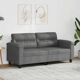 Vidaxl tweezitsbank 140 cm microvezelstof donkergrijs
