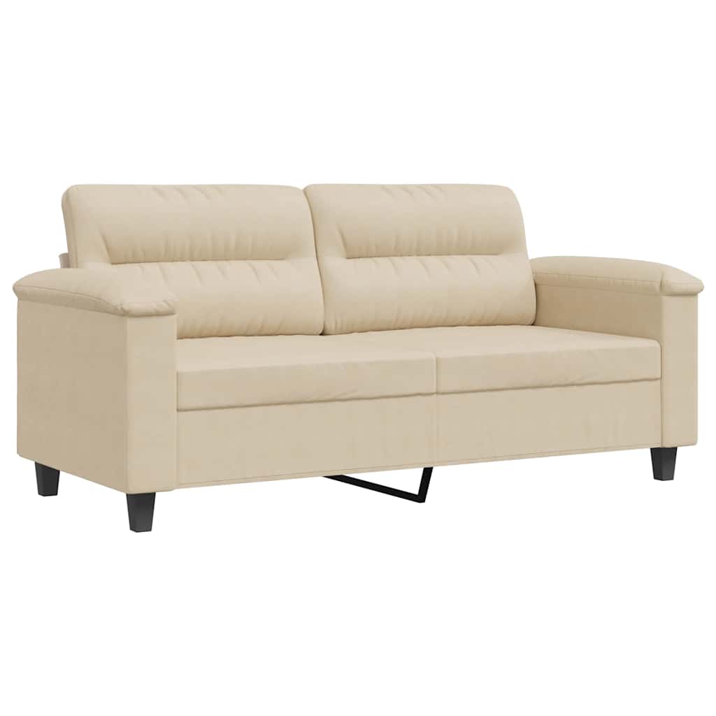 Vidaxl tweezitsbank 140 cm microvezelstof crème