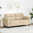 Vidaxl tweezitsbank 140 cm microvezelstof crème