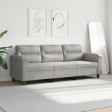 Vidaxl driezitsbank 180 cm microvezelstof lichtgrijs
