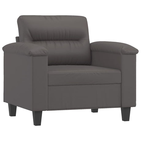 Vidaxl fauteuil 60 cm kunstleer grijs