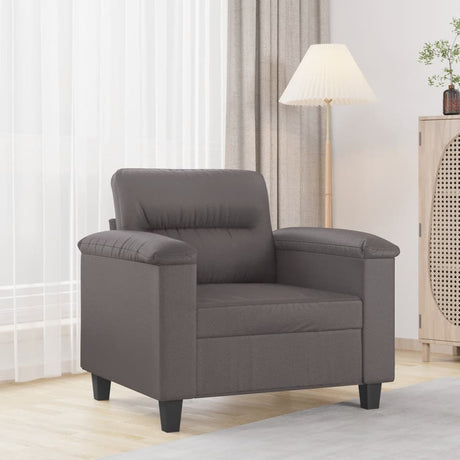 Vidaxl fauteuil 60 cm kunstleer grijs