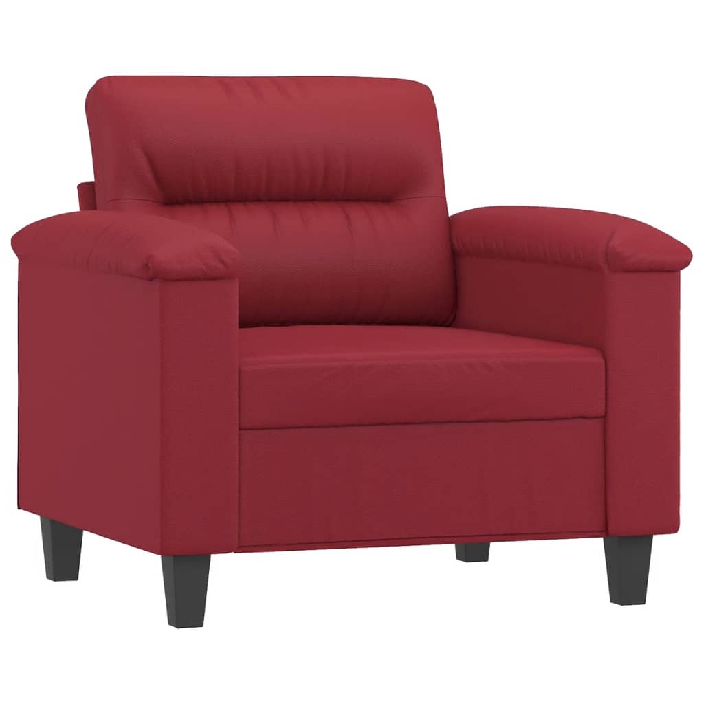 Vidaxl fauteuil 60 cm kunstleer wijnrood