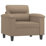 Vidaxl fauteuil 60 cm kunstleer cappuccinokleurig