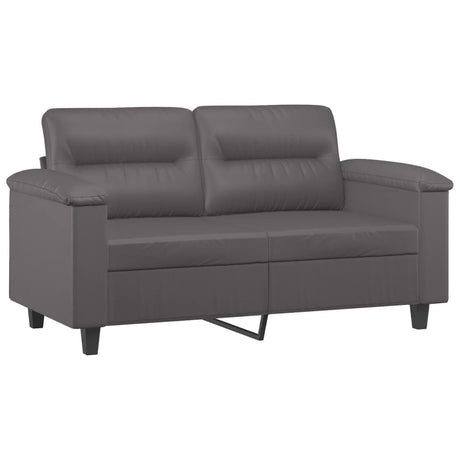 Vidaxl tweezitsbank 120 cm kunstleer grijs