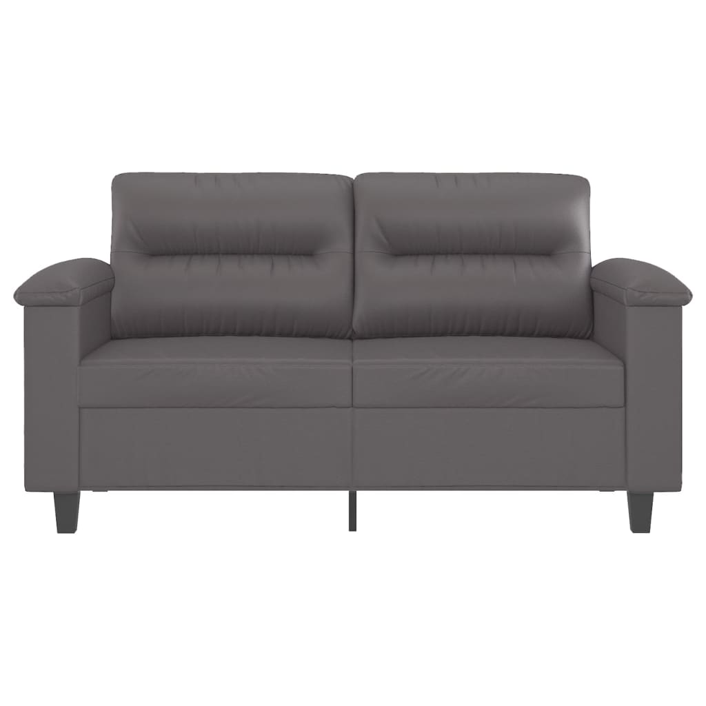 Vidaxl tweezitsbank 120 cm kunstleer grijs