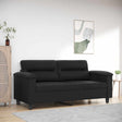 Vidaxl tweezitsbank 140 cm kunstleer zwart