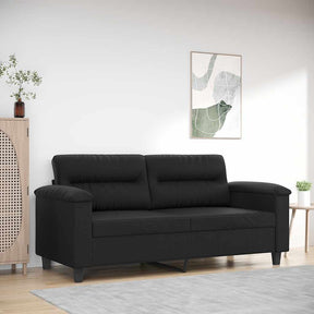 Vidaxl tweezitsbank 140 cm kunstleer zwart