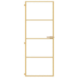 Vidaxl binnendeur smal 76x201,5 cm gehard glas en aluminium goudkleur
