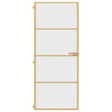 Vidaxl inner door narrow 83x201.5 cm hardened glass and aluminum gold color