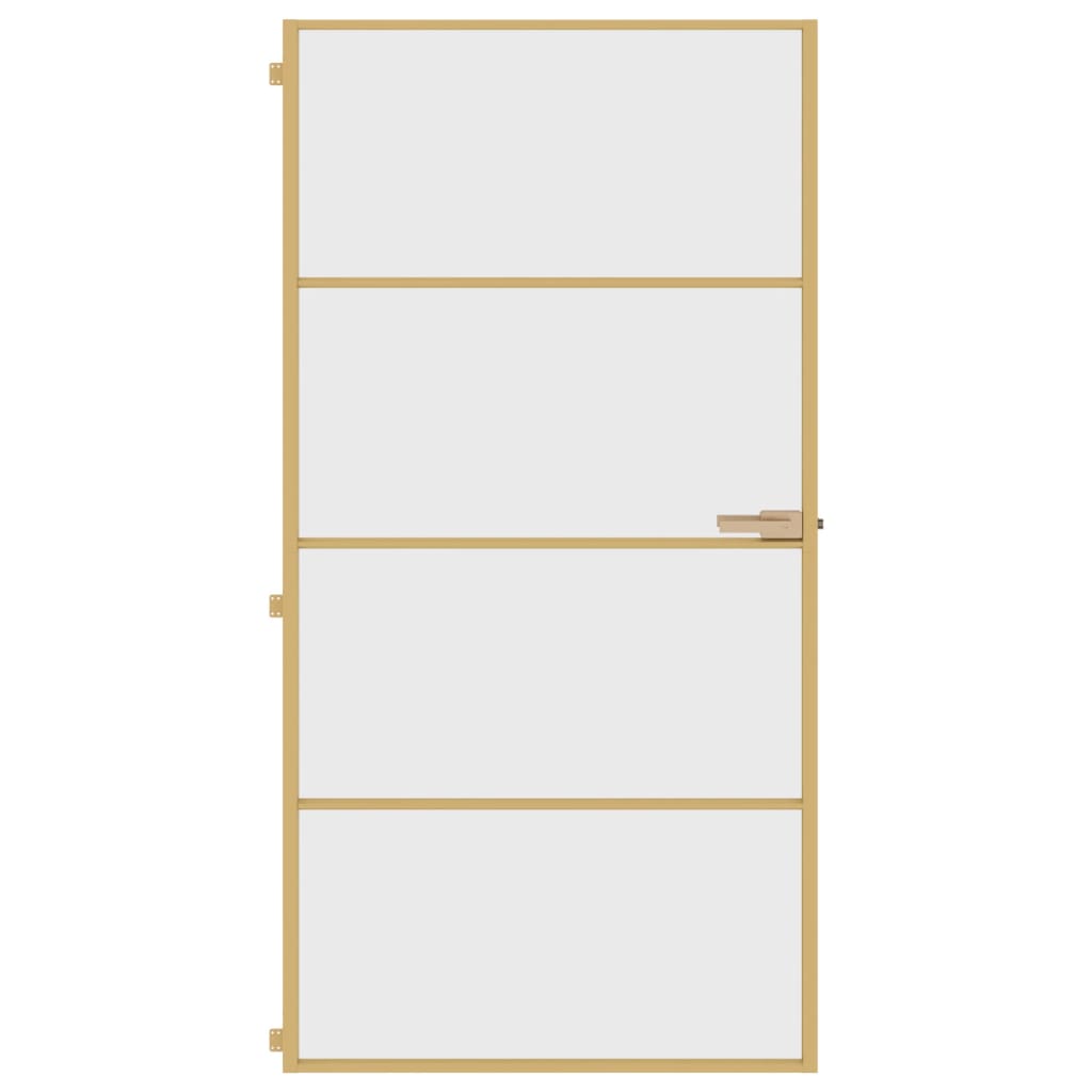 VidaXL inner door narrow 102.5x201.5 cm hardened glass and aluminum gold