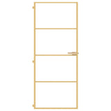 Vidaxl inner door narrow 83x201.5 cm hardened glass and aluminum gold color