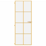 Vidaxl inner door narrow 76x201.5 cm hardened glass and aluminum gold color