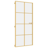 Vidaxl inner door narrow 93x201.5 cm hardened glass and aluminum gold color