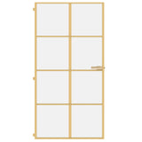 VidaXL inner door narrow 102.5x201.5 cm hardened glass and aluminum gold