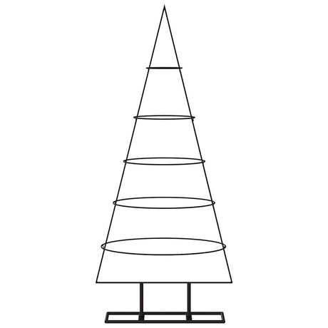 Vidaxl kerstdecoratie kerstboom 125 cm metaal zwart