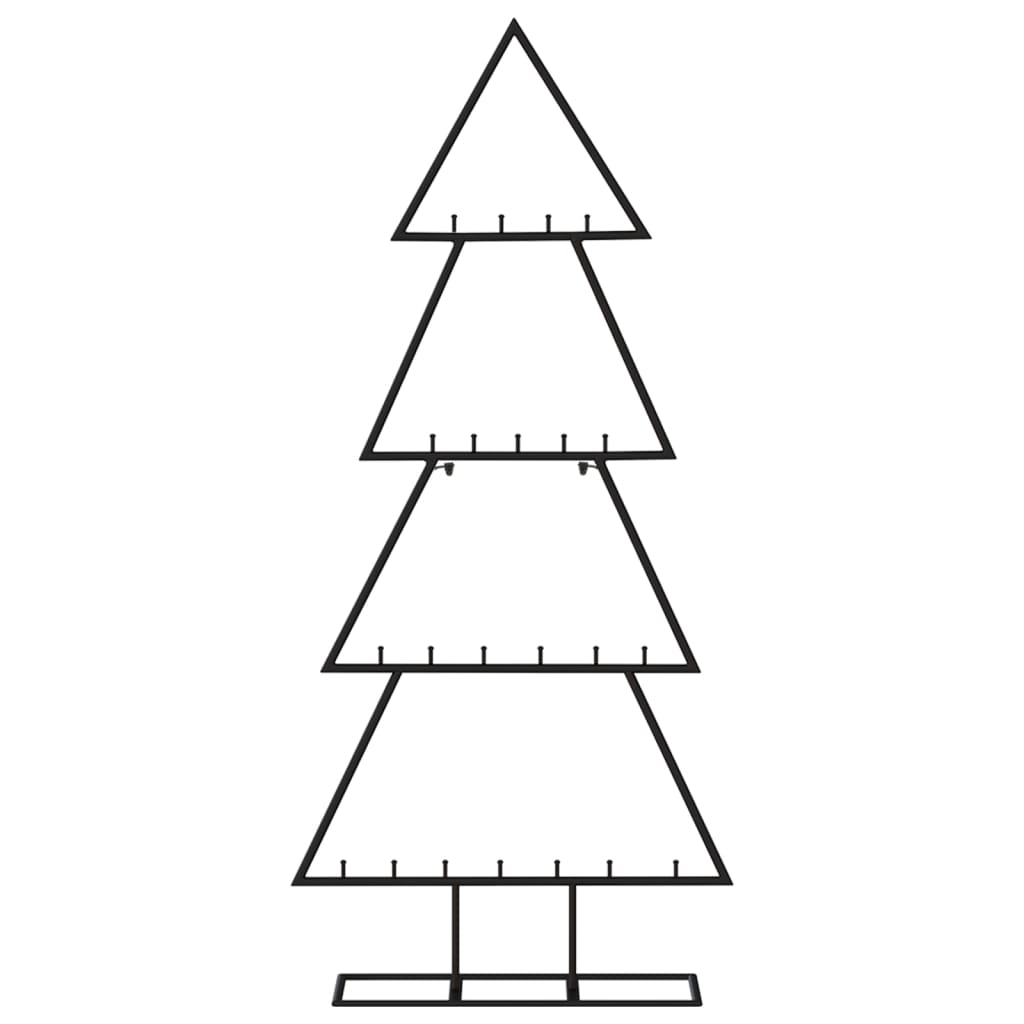 Vidaxl juledekoration juletræ 125 cm metal sort