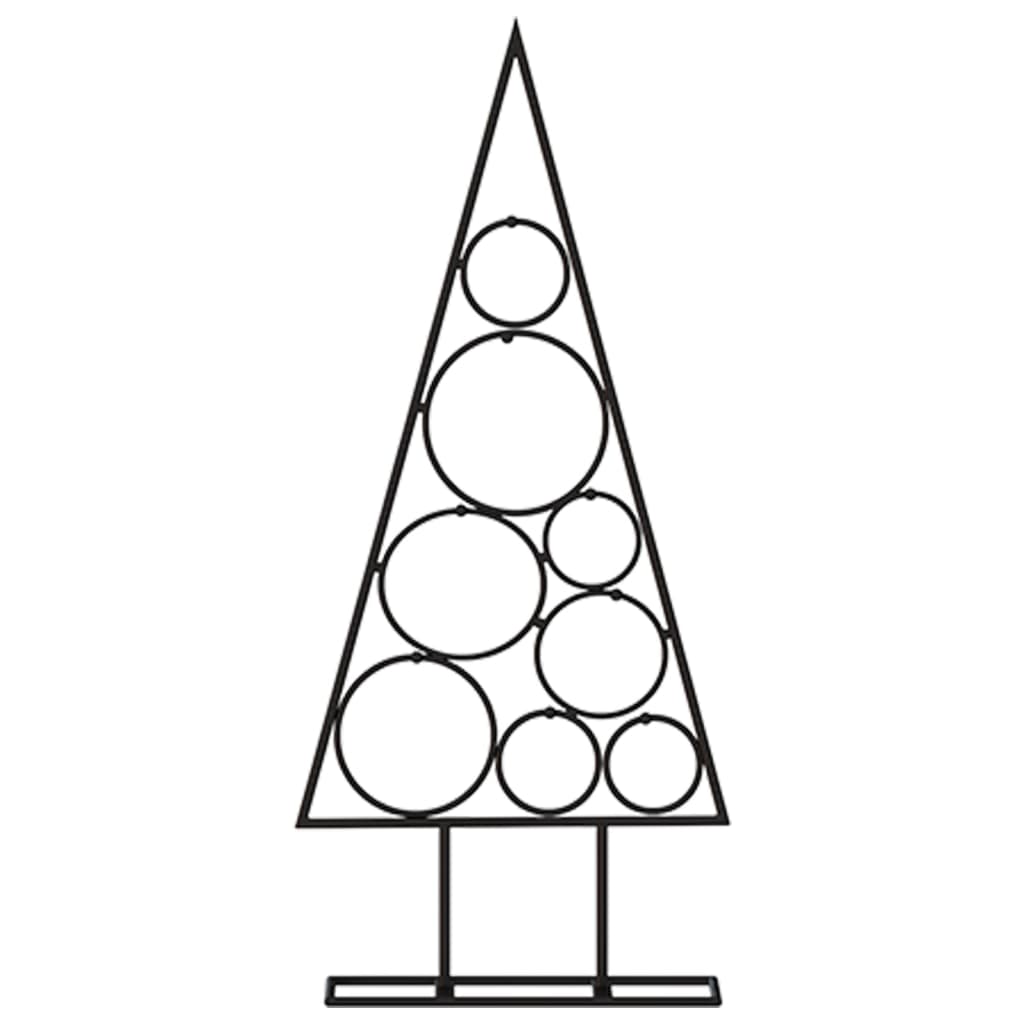 VidaXL Kerstdecoratie kerstboom 60 cm metaal zwart