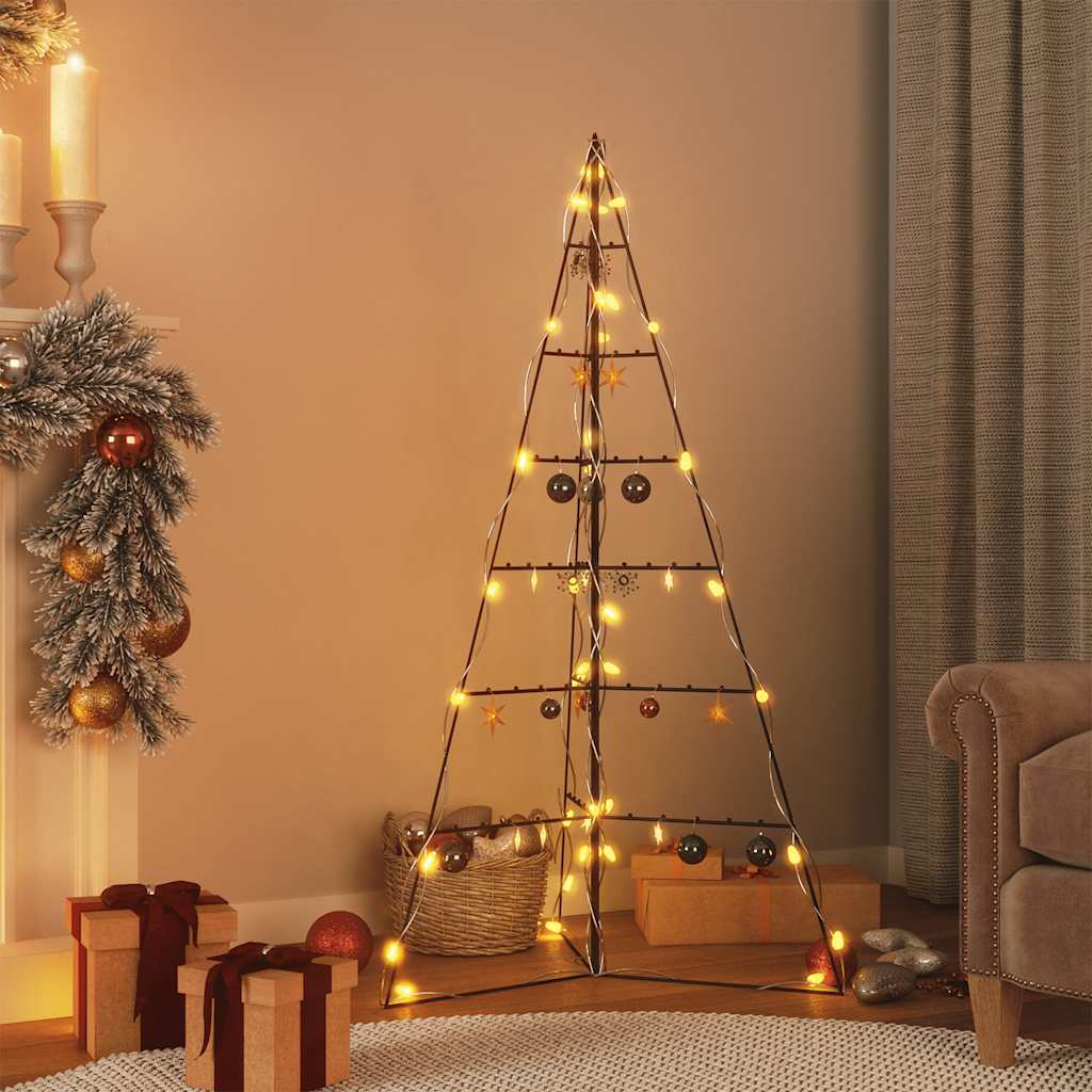 Vidaxl kerstdecoratie kerstboom 140 cm metaal zwart