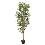 Vidaxl kunstig plante bambus 828 blader 150 cm grønn