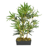 Vidaxl planta artificial bambú 368 hojas 80 cm verde