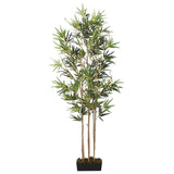 Vidaxl Bambú de planta artificial 828 Hojas de 150 cm verde