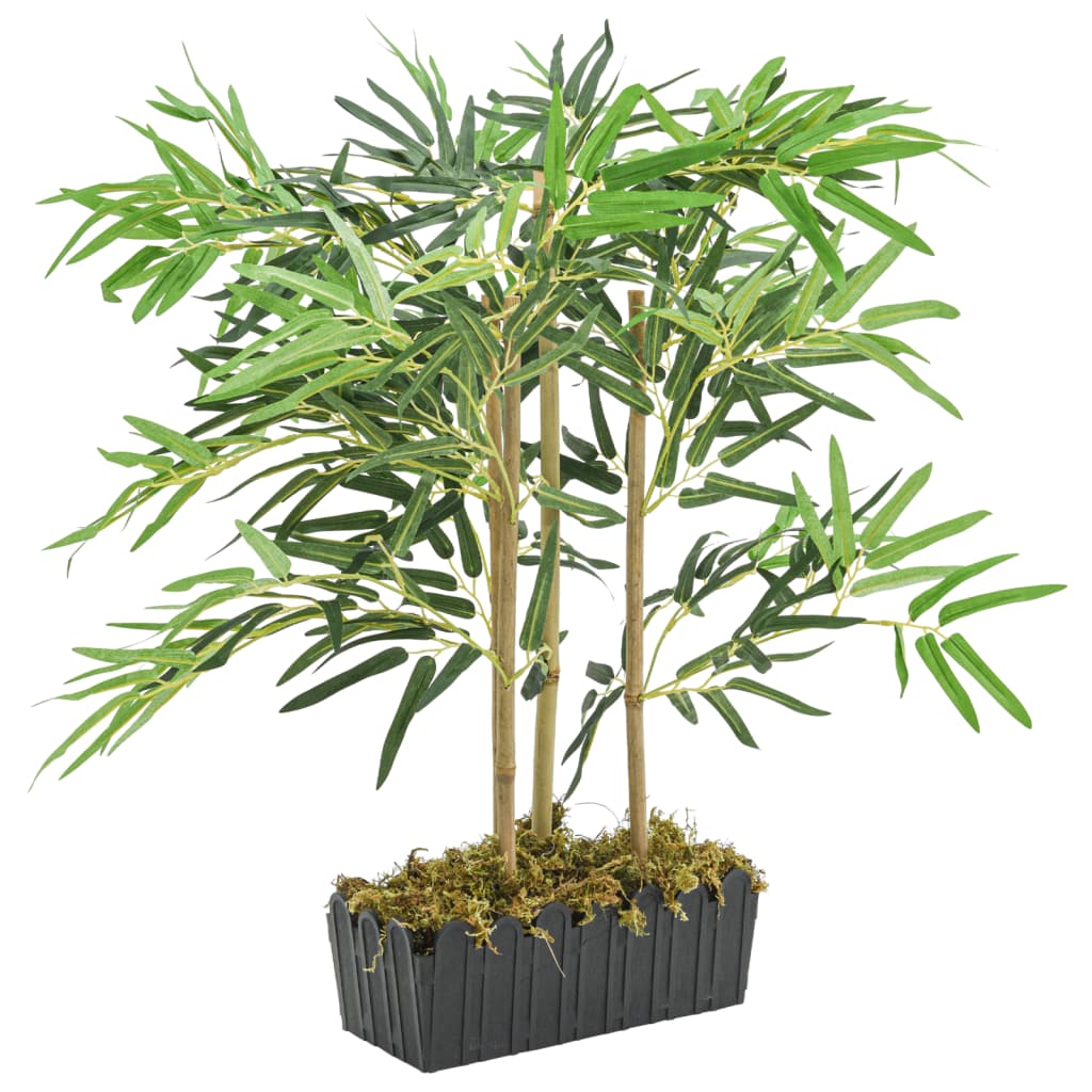 Vidaxl Bamboo per piante artificiali 368 foglie 80 cm verde