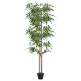 Vidaxl Kunstig plante Bambus 988 Blader 150 cm grønn