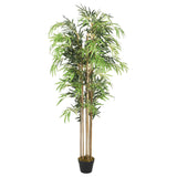 Vidaxl Bamboo per piante artificiali 1605 foglie di 180 cm verde