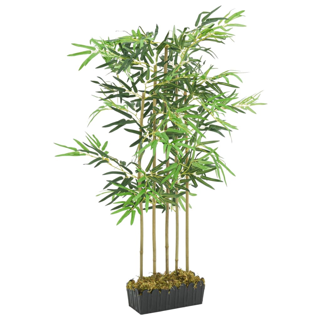 Vidaxl kunstig plante bambus 730 blader 120 cm grønn