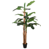 Vidaxl planta artificial Árbol de plátano 18 hojas 150 cm verde