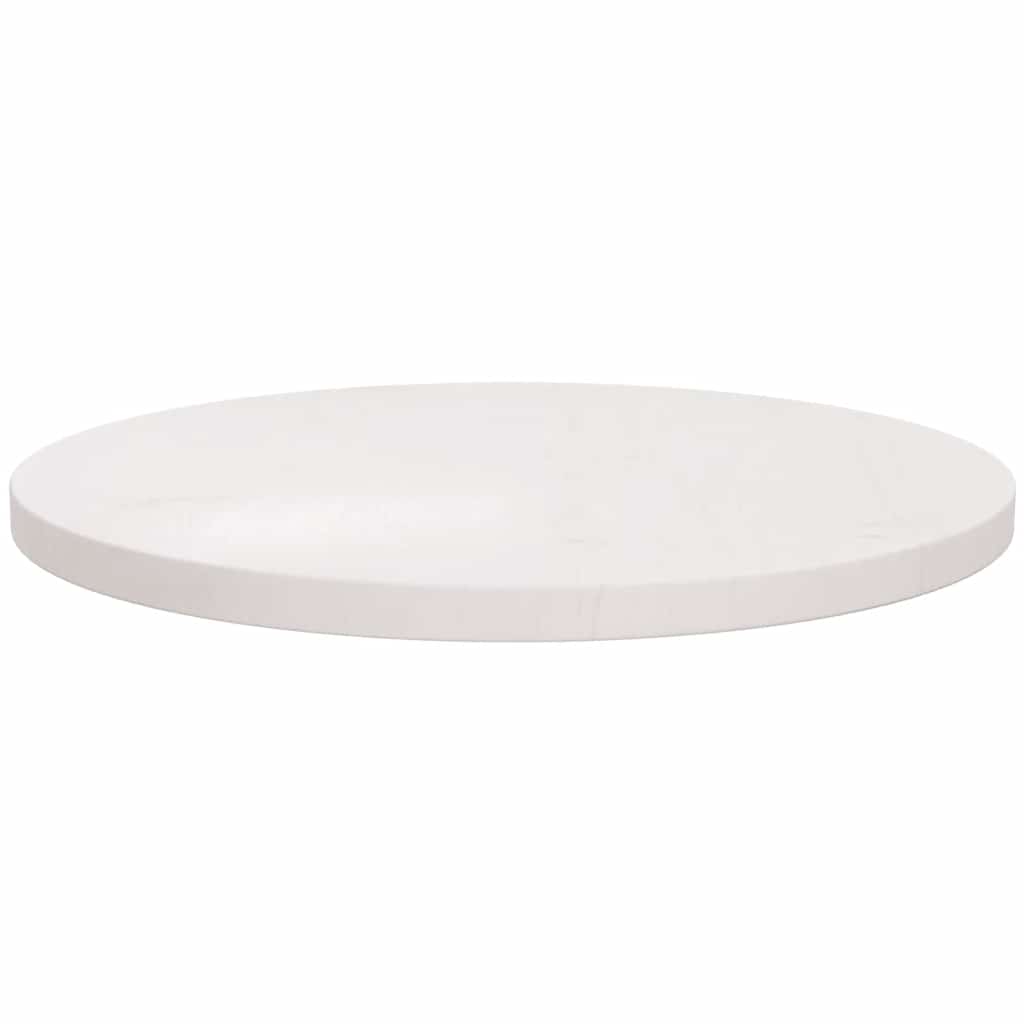 Vidaxl tafelblad rond ø60x3 cm massief grenenhout wit