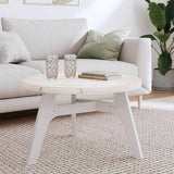 Vidaxl tafelblad rond ø70x3 cm massief grenenhout wit