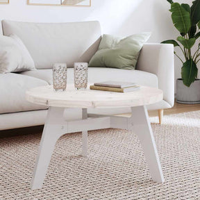 Vidaxl tafelblad rond ø70x3 cm massief grenenhout wit