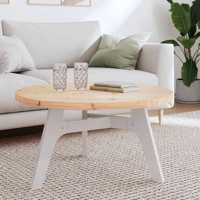 Vidaxl tafelblad rond ø80x3 cm massief grenenhout