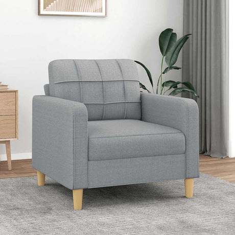 Vidaxl fauteuil 60 cm stof lichtgrijs