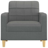 Vidaxl fauteuil 60 cm stof donkergrijs