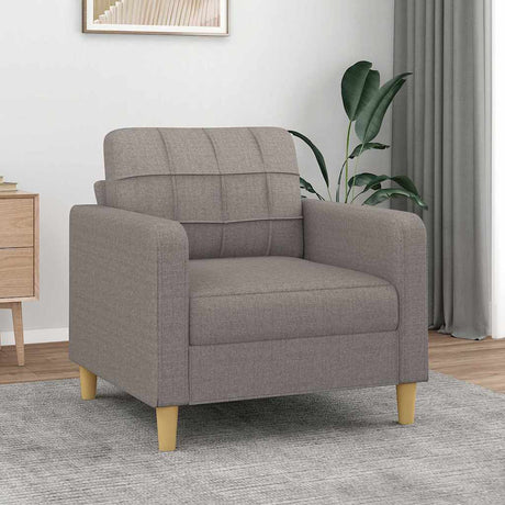Vidaxl fauteuil 60 cm stof taupe