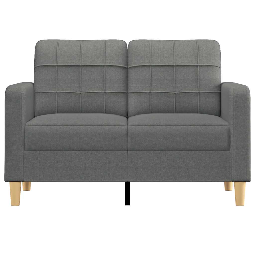 Vidaxl tweezitsbank 120 cm stof donkergrijs
