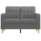 Vidaxl tweezitsbank 120 cm stof donkergrijs