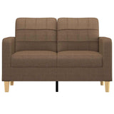 Vidaxl tweezitsbank 120 cm stof bruin