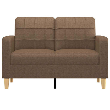 Vidaxl tweezitsbank 120 cm stof bruin