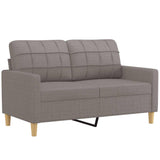 Vidaxl tweezitsbank 120 cm stof taupe